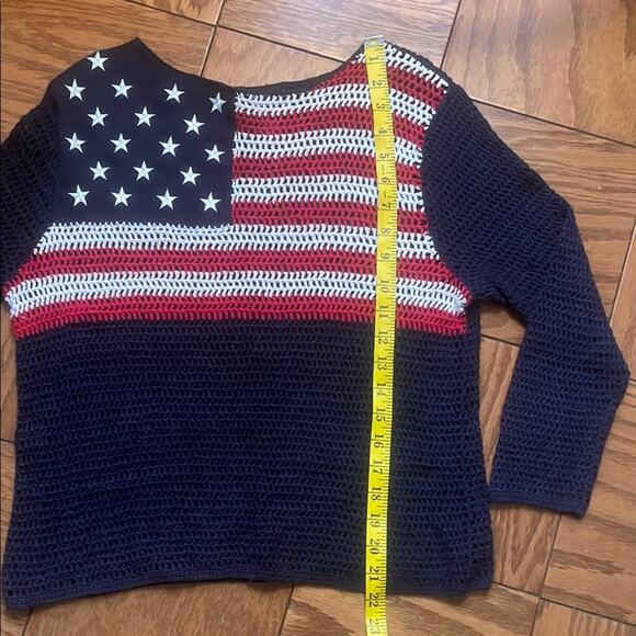 Norton size PM Navy and Red American Flag Sweater..B/7 - Picture 4 of 8
